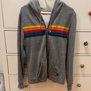 Aviator nation gray zip up size L